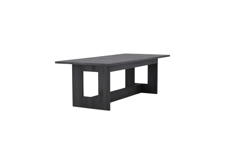 Milly Stort Rektangulært Spisebord 235 cm med Tre- og Valnøttutseende - Svart - Møbler - Bord - Spisebord & kjøkkenbord