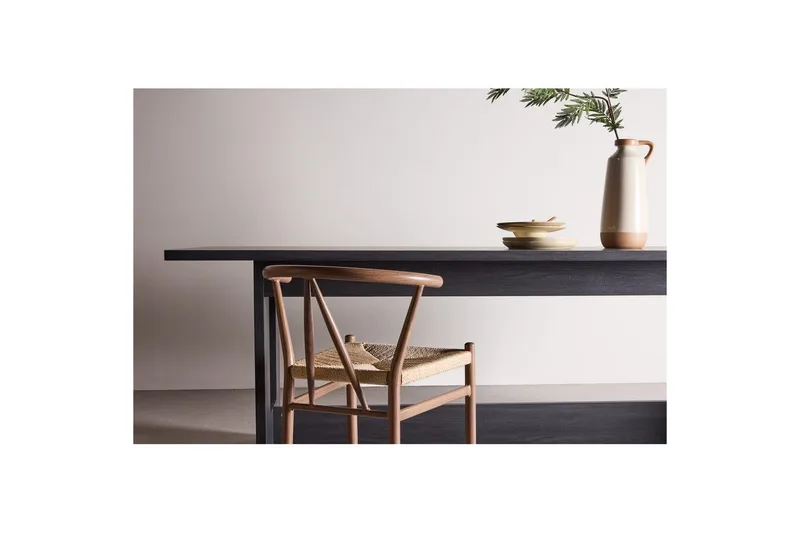 Milly Stort Rektangulært Spisebord 235 cm med Tre- og Valnøttutseende - Svart - Møbler - Bord - Spisebord & kjøkkenbord