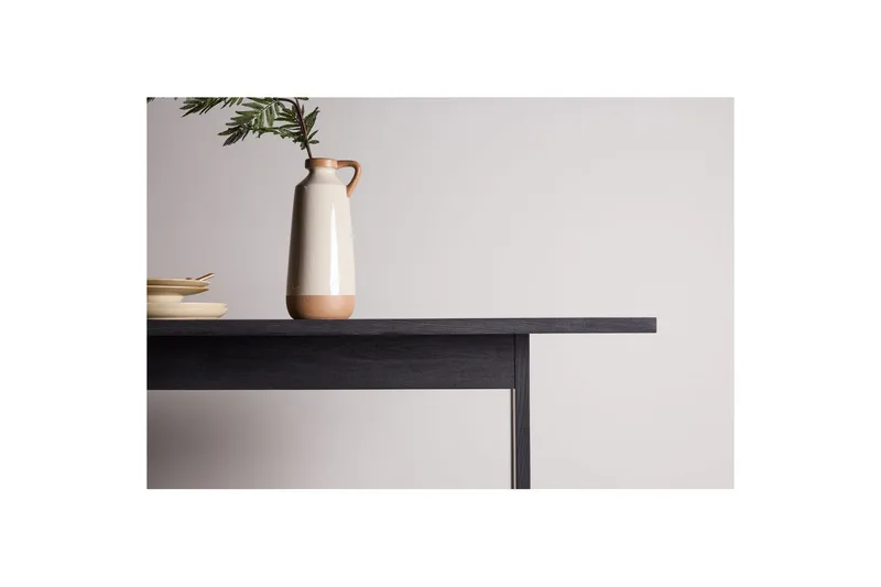 Milly Stort Rektangulært Spisebord 235 cm med Tre- og Valnøttutseende - Svart - Møbler - Bord - Spisebord & kjøkkenbord