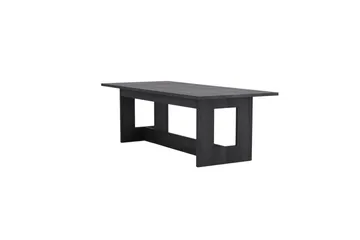 Milly Stort Rektangulært Spisebord 235 cm med Tre- og Valnøttutseende - Svart - Møbler - Bord - Spisebord & kjøkkenbord