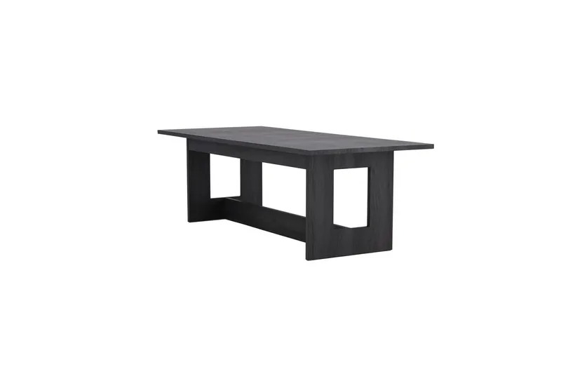 Milly Stort Rektangulært Spisebord 235 cm med Tre- og Valnøttutseende - Svart - Møbler - Bord - Spisebord & kjøkkenbord