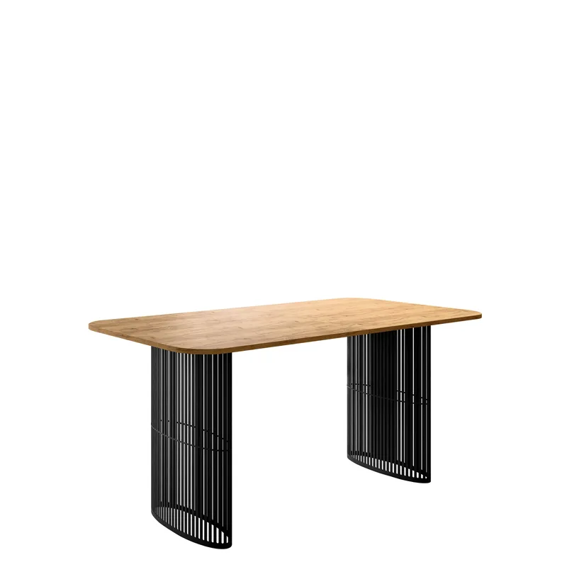 Mirion Spisebord uttrekkbart 160-236 cm - svart, natur - Møbler - Bord - Spisebord & kjøkkenbord