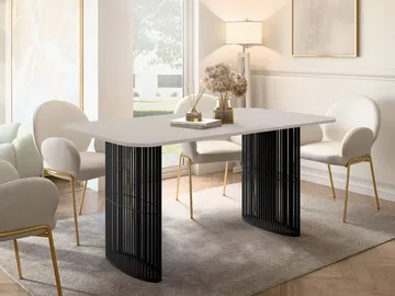 Mirion Spisebord uttrekkbart 160-236 cm - svart / beige - Møbler - Bord - Spisebord & kjøkkenbord