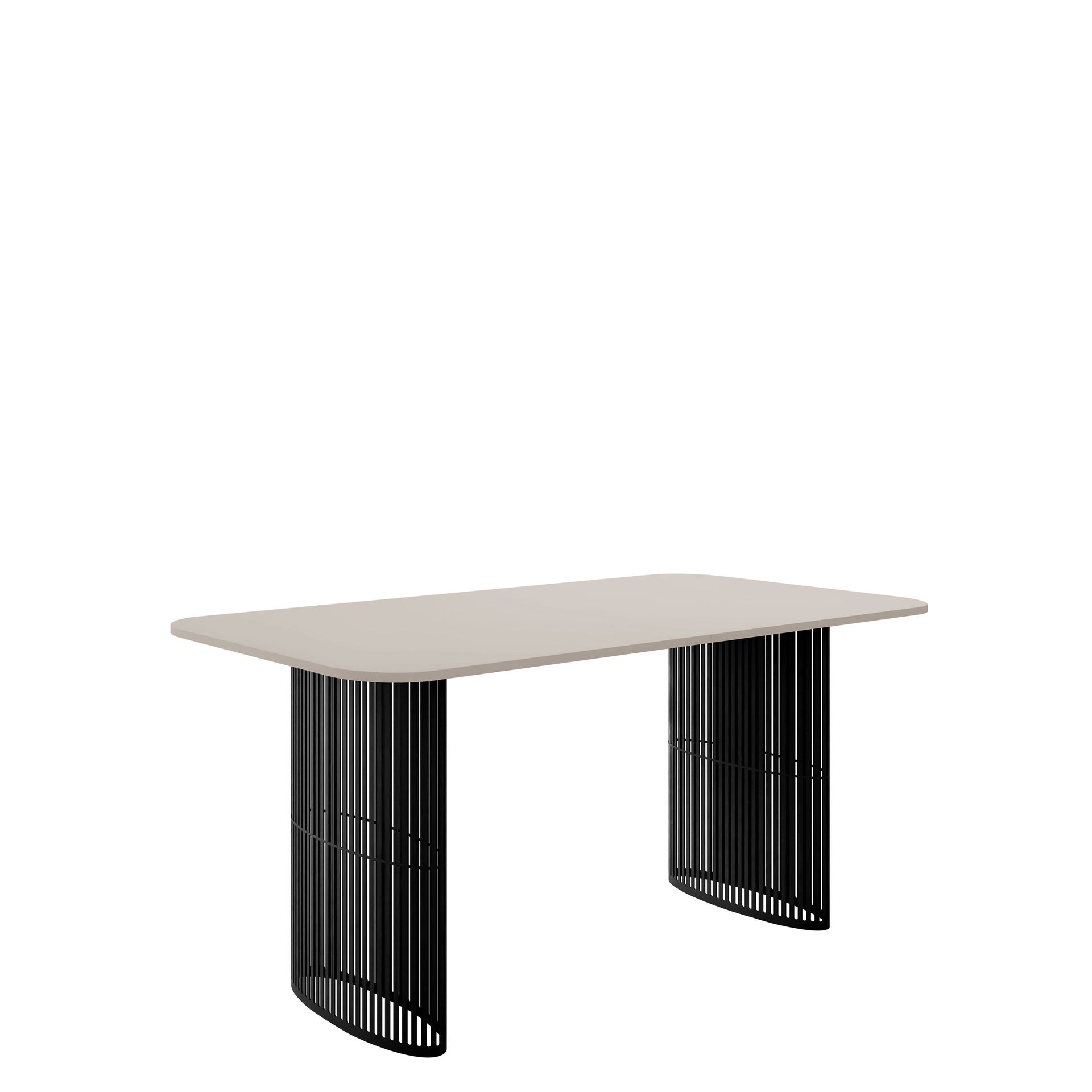 Mirion Spisebord uttrekkbart 160-236 cm - svart / beige
