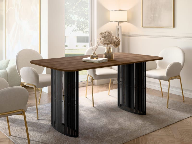 Mirion Spisebord uttrekkbart 160-236 cm - svart / brun - Møbler - Bord - Spisebord & kjøkkenbord