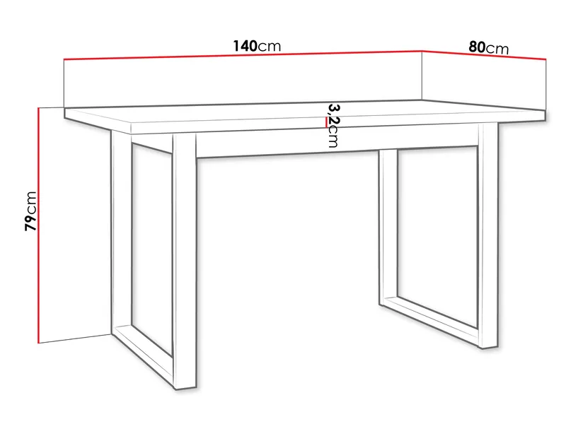 Mirlen Spisebord 140 cm Rektangulær - Svart/Brun - Møbler - Bord - Spisebord & kjøkkenbord
