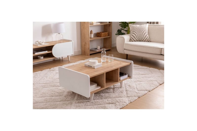 Mirra Stuebord 90 cm - Blå/Hvit - Møbler - Bord - Sofabord