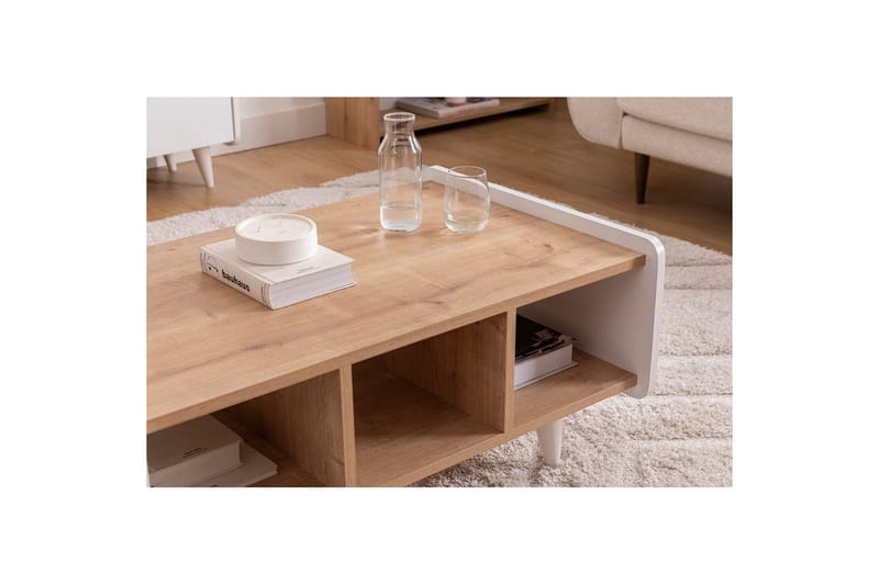 Mirra Stuebord 90 cm - Blå/Hvit - Møbler - Bord - Sofabord