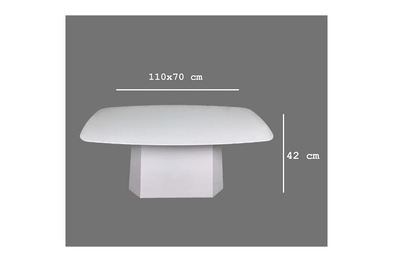 Miu Sofabord 100 cm - Hvit - Møbler - Bord - Sofabord
