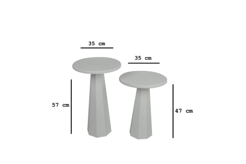 Miu Sofabord 35 cm - Hvit - Møbler - Bord - Sofabord