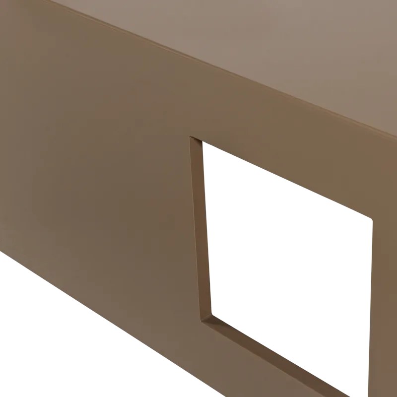 Moderne Kvadratisk Salongbord 88 cm i Metall med Utskjæringer - Muldvarp - Møbler - Bord - Sofabord