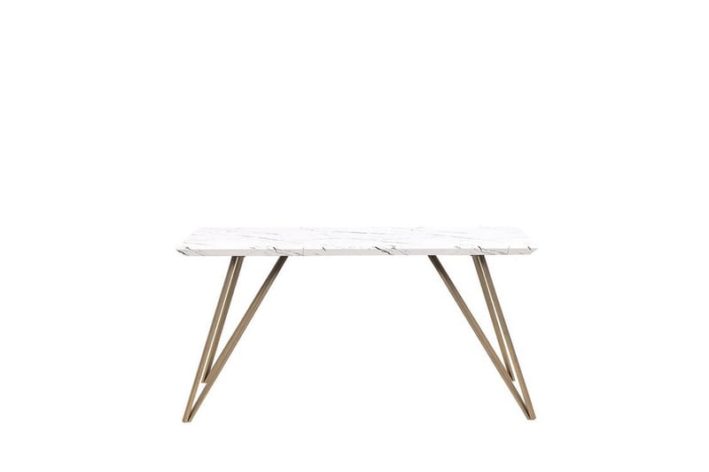 Molden Spisebord 150 cm - Hvit / Gull - Spisebord & kjøkkenbord