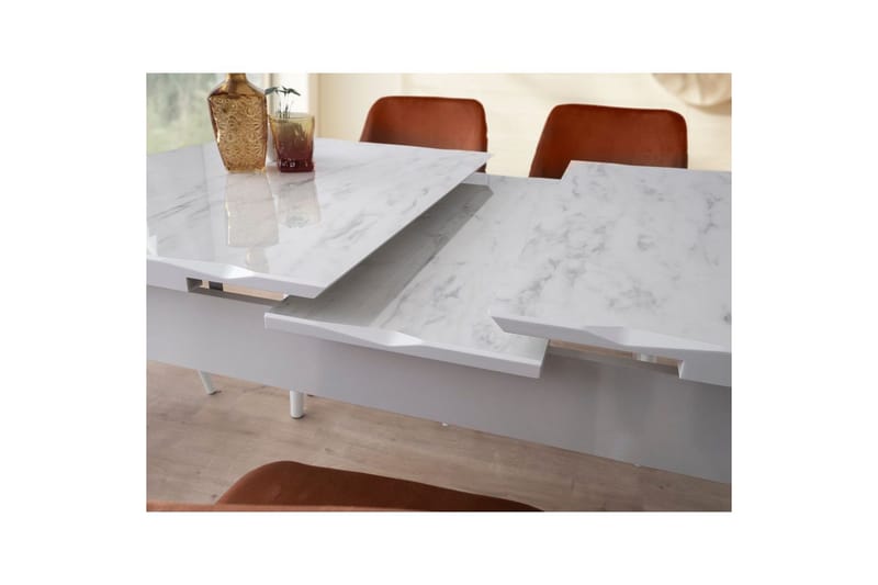 Morin Spisebord 130 cm Rektangulær - Hvit - Møbler - Bord - Spisebord & kjøkkenbord