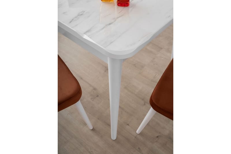 Morin Spisebord 130 cm Rektangulær - Hvit - Møbler - Bord - Spisebord & kjøkkenbord
