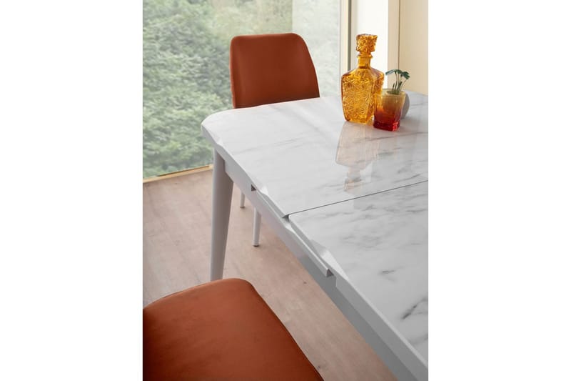 Morin Spisebord 130 cm Rektangulær - Hvit - Møbler - Bord - Spisebord & kjøkkenbord