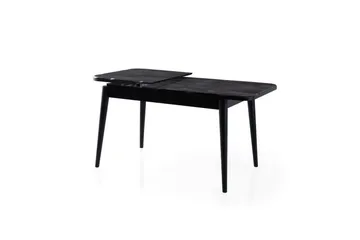 Morin Spisebord 130 cm Rektangulær - Sort - Møbler - Bord - Spisebord & kjøkkenbord