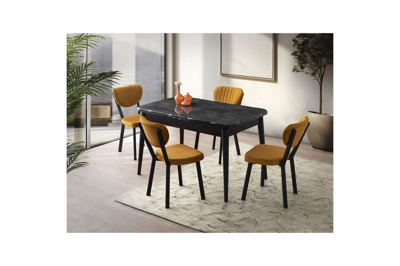 Morin Spisebord 130 cm Rektangulær - Sort - Møbler - Bord - Spisebord & kjøkkenbord