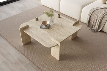 Morricus sofabord 90 cm kvadratisk - Travertin - Møbler - Bord - Sofabord