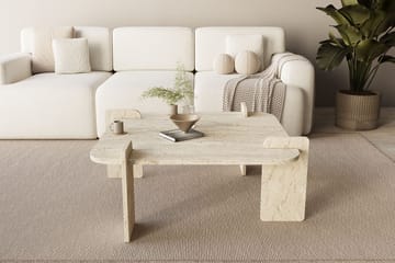 Morricus sofabord 90 cm kvadratisk - Travertin - Møbler - Bord - Sofabord