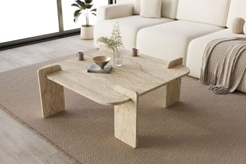 Morricus sofabord 90 cm kvadratisk - Travertin - Møbler - Bord - Sofabord