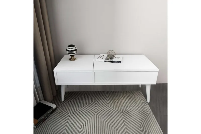 Morven Sminkebord 79,4 cm - Hvit - Møbler - Bord - Sminkebord & toalettbord - Sminkebord med speil