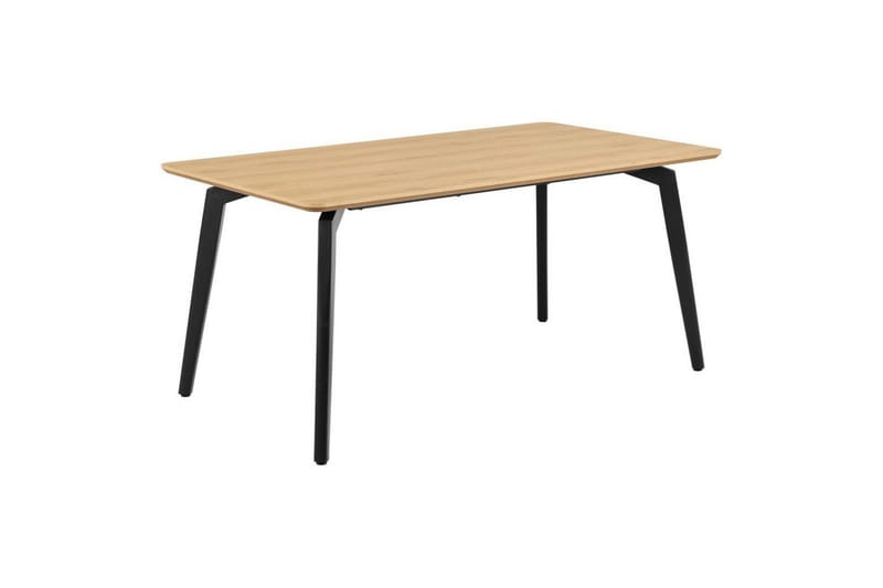 Motona Spisegruppe 160 Cm + 4 Romia Spisestuestoler - Svart/Brun - Møbler - Bord - Spisegrupper