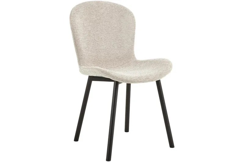 Motona Spisegruppe 160 Cm + 4 Amrita Spisestuestoler - Svart/Beige - Møbler - Bord - Spisegrupper