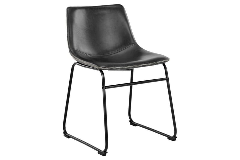 Motona spisegruppe 160 cm + 4 stk. Romia-spisestoler - Svart/Brun - Møbler - Bord - Spisegrupper
