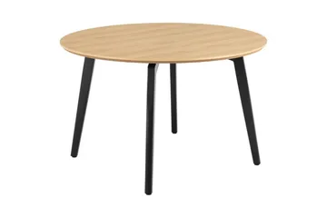 Motona Spisegruppe Rund 120 Cm + 4 Salaman Spisestuestoler - Svart/Beige - Møbler - Bord - Spisegrupper