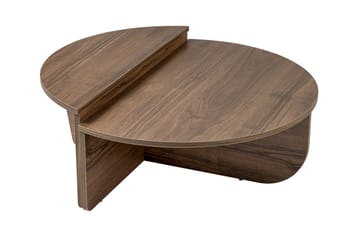 Mukund Ovalt Sofabord 90 cm med Todelt Plate i Tre Valnøtt - Brun - Møbler - Bord - Sofabord