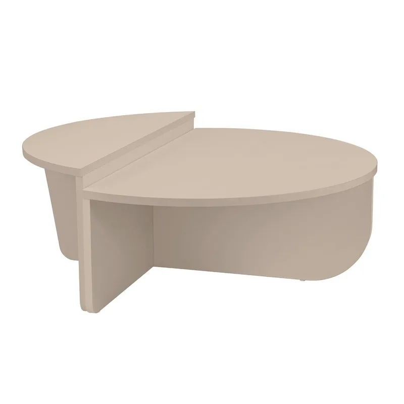 Mukund Rundt Sofabord i Lyst Tre, Beige