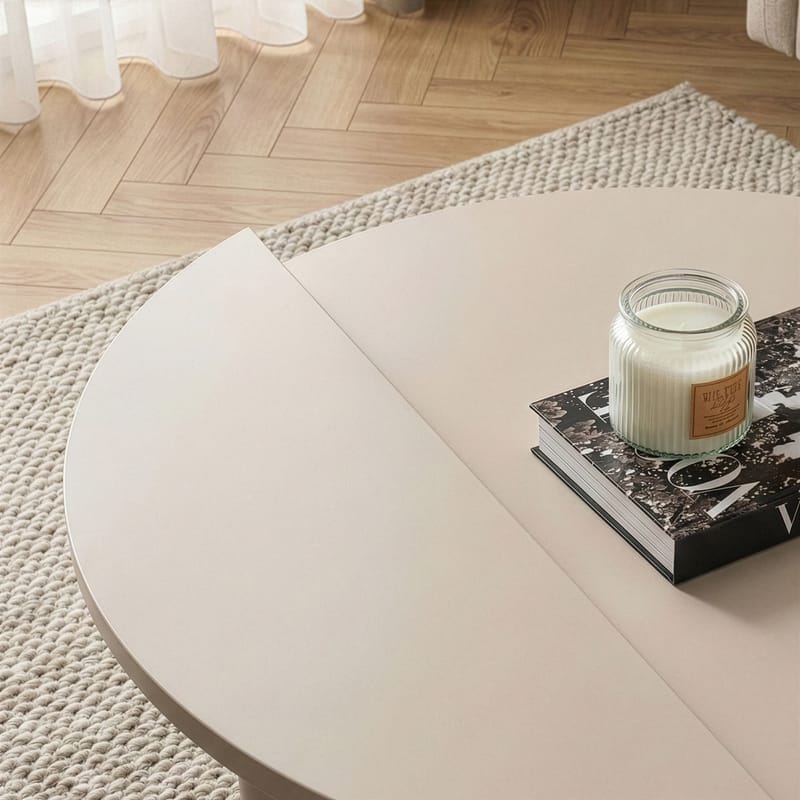 Mukund sofabord 90 cm rundt - Mink - Møbler - Bord - Sofabord