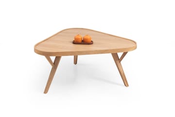 Mul 95 cm Kvadratisk Sofabord med Trekantformet Plate i Eik - Beige - Møbler - Bord - Sofabord