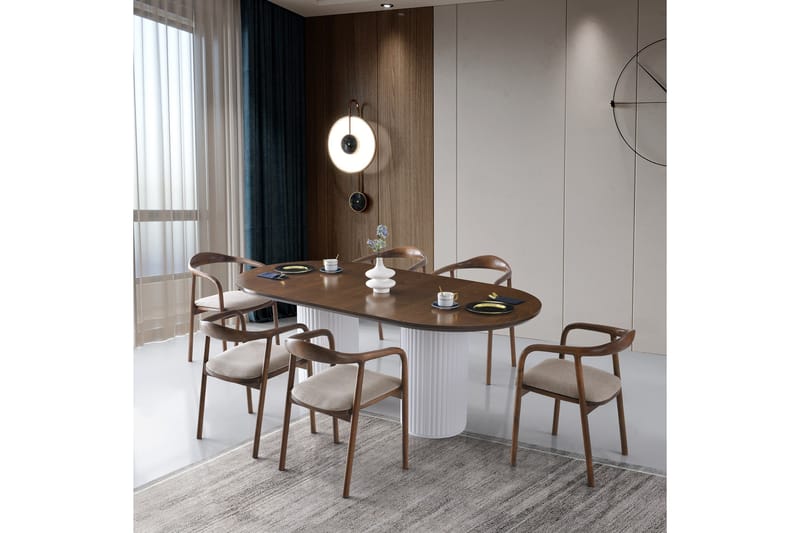 Murat Spisebord 200 cm - Valnøtt - Spisebord & kjøkkenbord