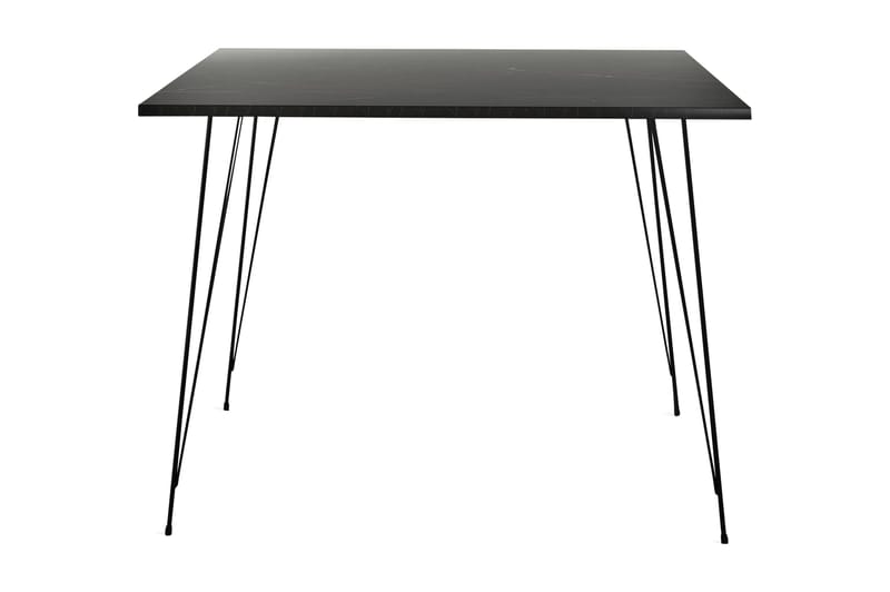Murtwell Rektangulært Spisebord 90 cm i Stein med Marmoreffekt, Svart|Hvit