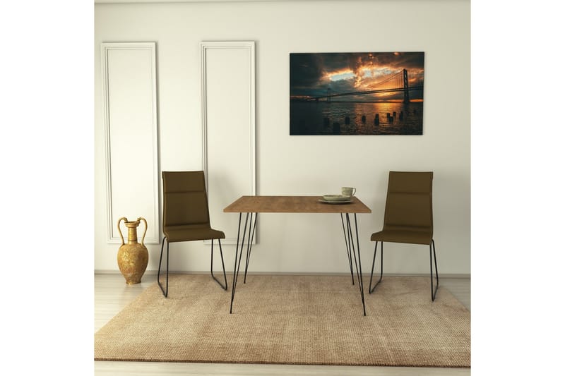 Murtwell Rektangulært Spisebord 90 cm i Tre med Eikeeffekt - Brun - Møbler - Bord - Spisebord & kjøkkenbord