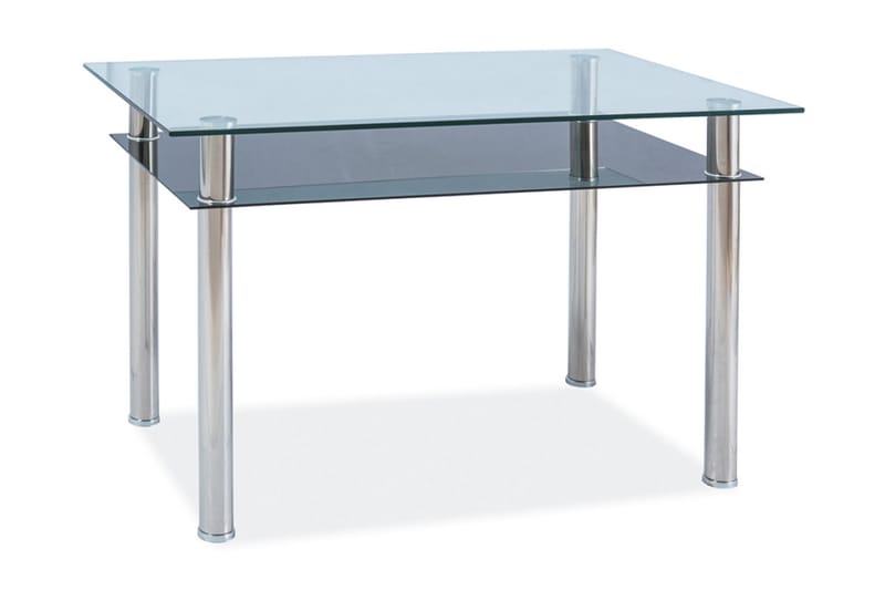 Nagari Spisebord 90 cm - Glass/Sølv - Spisebord & kjøkkenbord