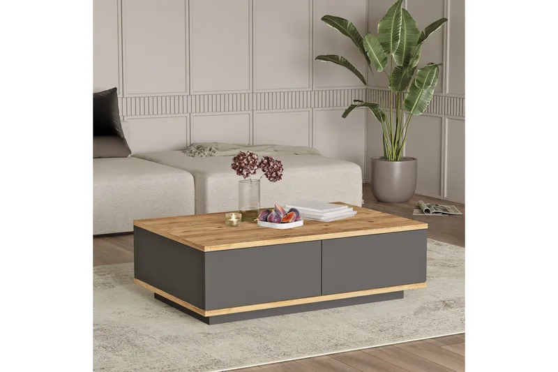 Najar Sofabord 90 cm - Brun/Antrasitt - Møbler - Bord - Sofabord