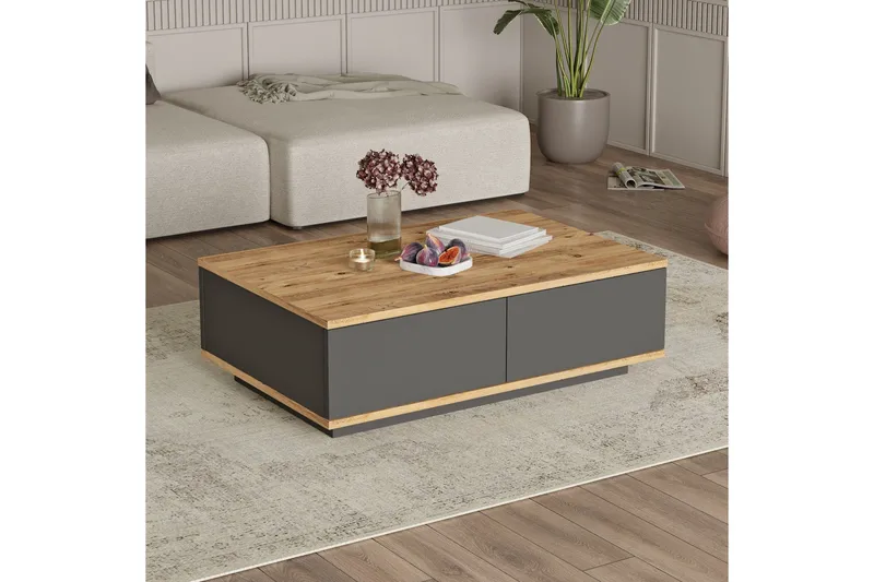 Najar Sofabord 90 cm - Brun/Antrasitt - Møbler - Bord - Sofabord