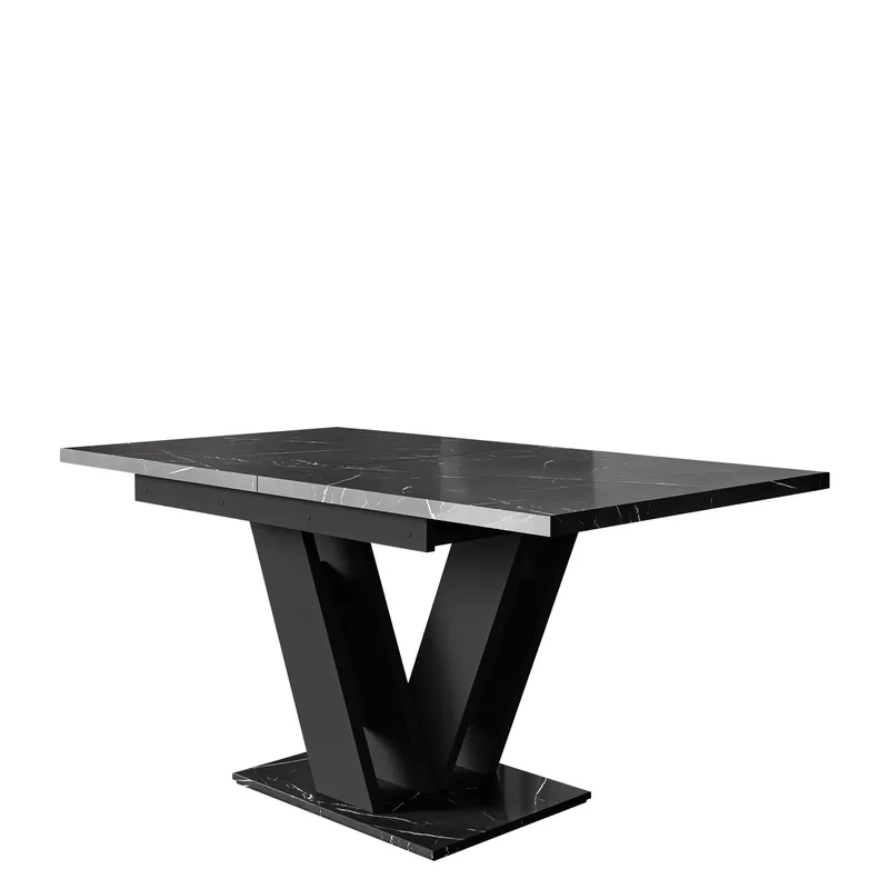 Nand Förlängningsbart Spisebord 120-160 cm Rektangulær - Svart - Møbler - Bord - Spisebord & kjøkkenbord