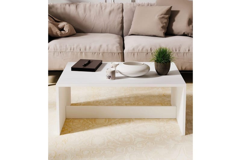 Naro Sofabord 90 cm - Hvit - Møbler - Bord - Sofabord