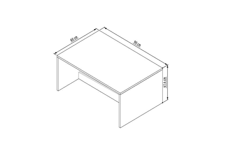 Naro Sofabord 90 cm - Hvit - Møbler - Bord - Sofabord