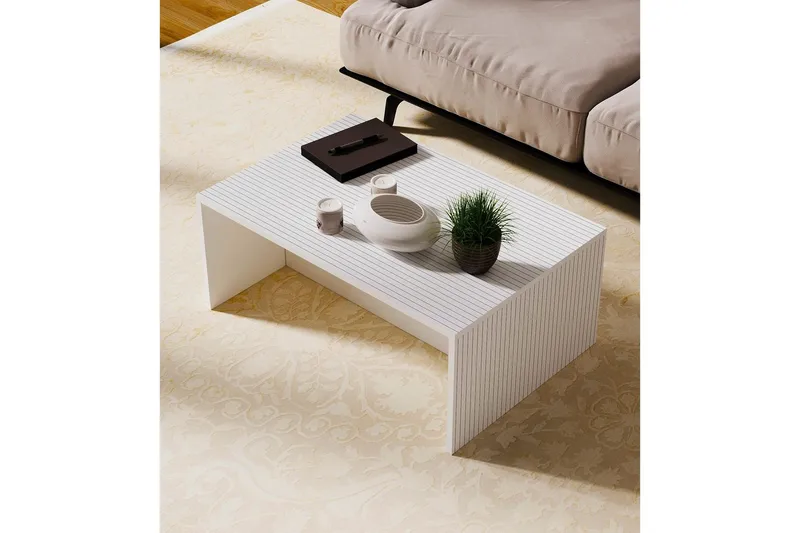 Naro Sofabord 90 cm - Hvit - Møbler - Bord - Sofabord