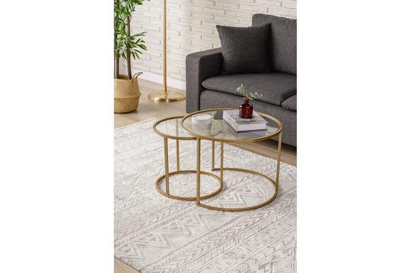 Naruram Stuebord 60 cm - Gull/Gjennomsiktig - Møbler - Bord - Sofabord