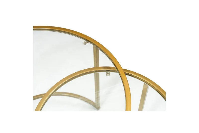 Naruram Stuebord 60 cm - Gull/Gjennomsiktig - Møbler - Bord - Sofabord