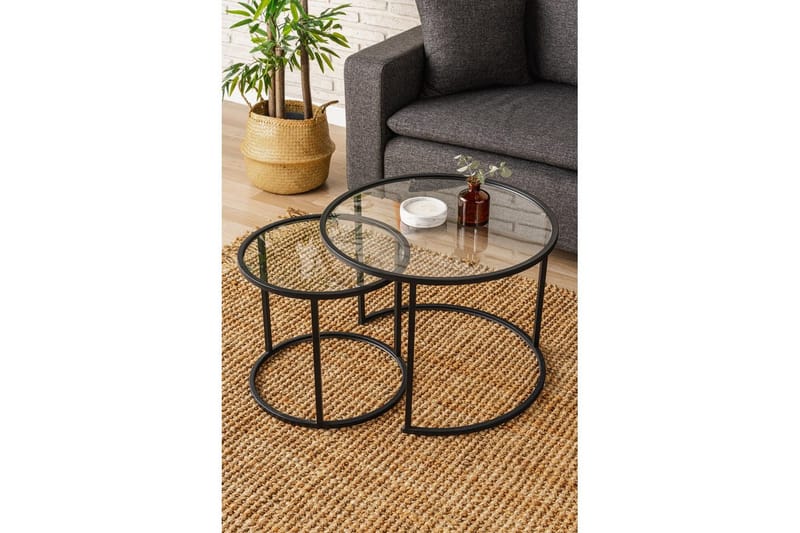 Naruram Stuebord 60 cm - Sort/Gjennomsiktig - Møbler - Bord - Sofabord