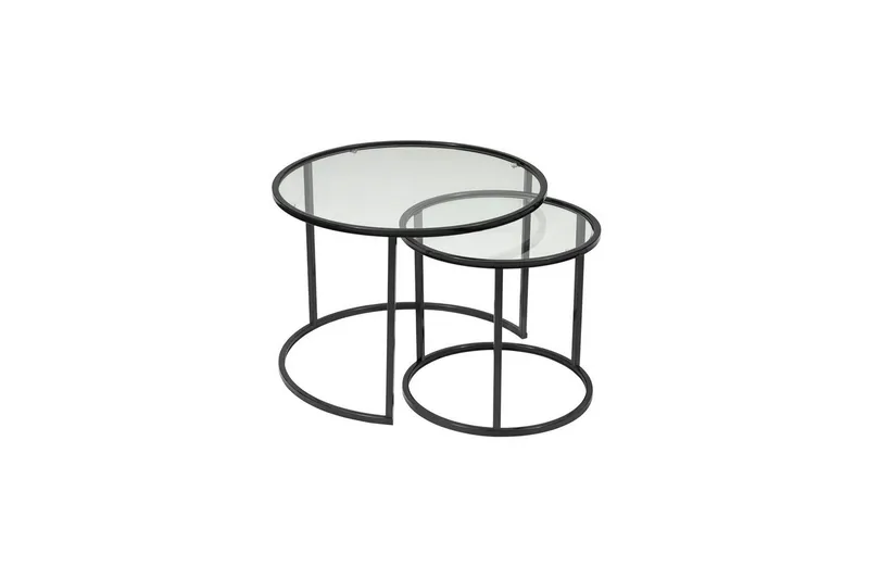 Naruram Stuebord 60 cm, Sort/Gjennomsiktig