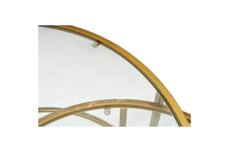 Naruram Stuebord 80 cm - Gull/Gjennomsiktig - Møbler - Bord - Sofabord