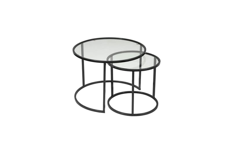 Naruram Stuebord 80 cm, Sort/Gjennomsiktig