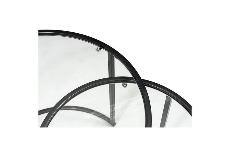 Naruram Stuebord 80 cm - Sort/Gjennomsiktig - Møbler - Bord - Sofabord